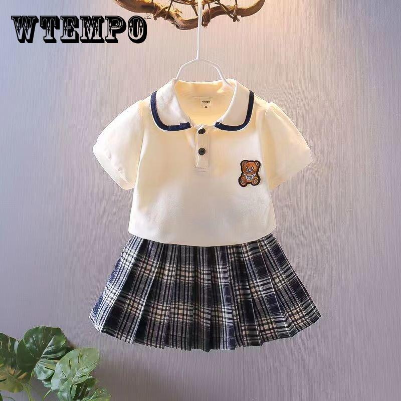 Buy Girls' Suit Skirt Primary School Children's Cotton Short