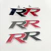 3D Metal RR Logo Car Front Grille Rear Trunk Emblem Badge Decals For Honda Civic Mugen Accord Crv City Hrv Sticker Accessories