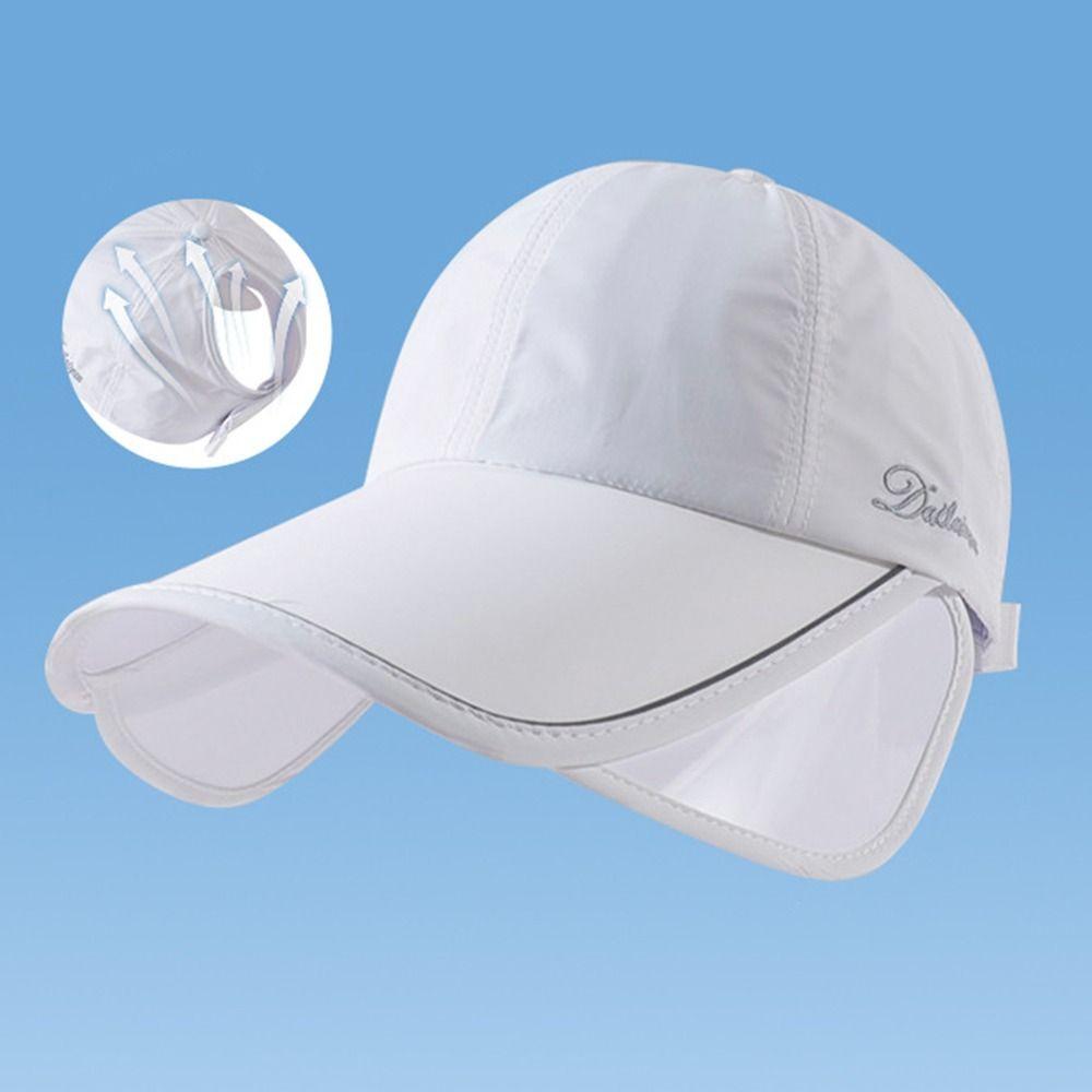 Wide Brim Retractable Sun Hat Quick Dry Sports Cap Casual Sunscreen Baseball Hat  Women/Men