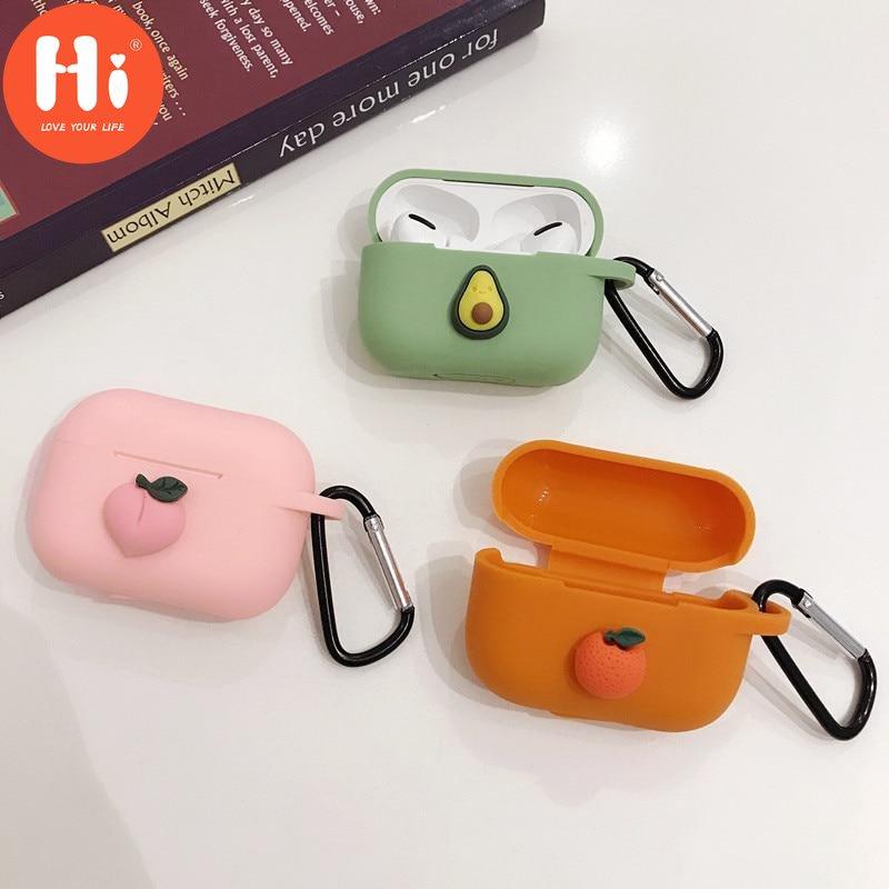 

Чехол Hi 3D Cartoon Fruit для Airpods Pro 3 для Apple, беспроводной Bluetooth, защитный чехол для наушников, мягкий силиконовый чехол из ТПУ