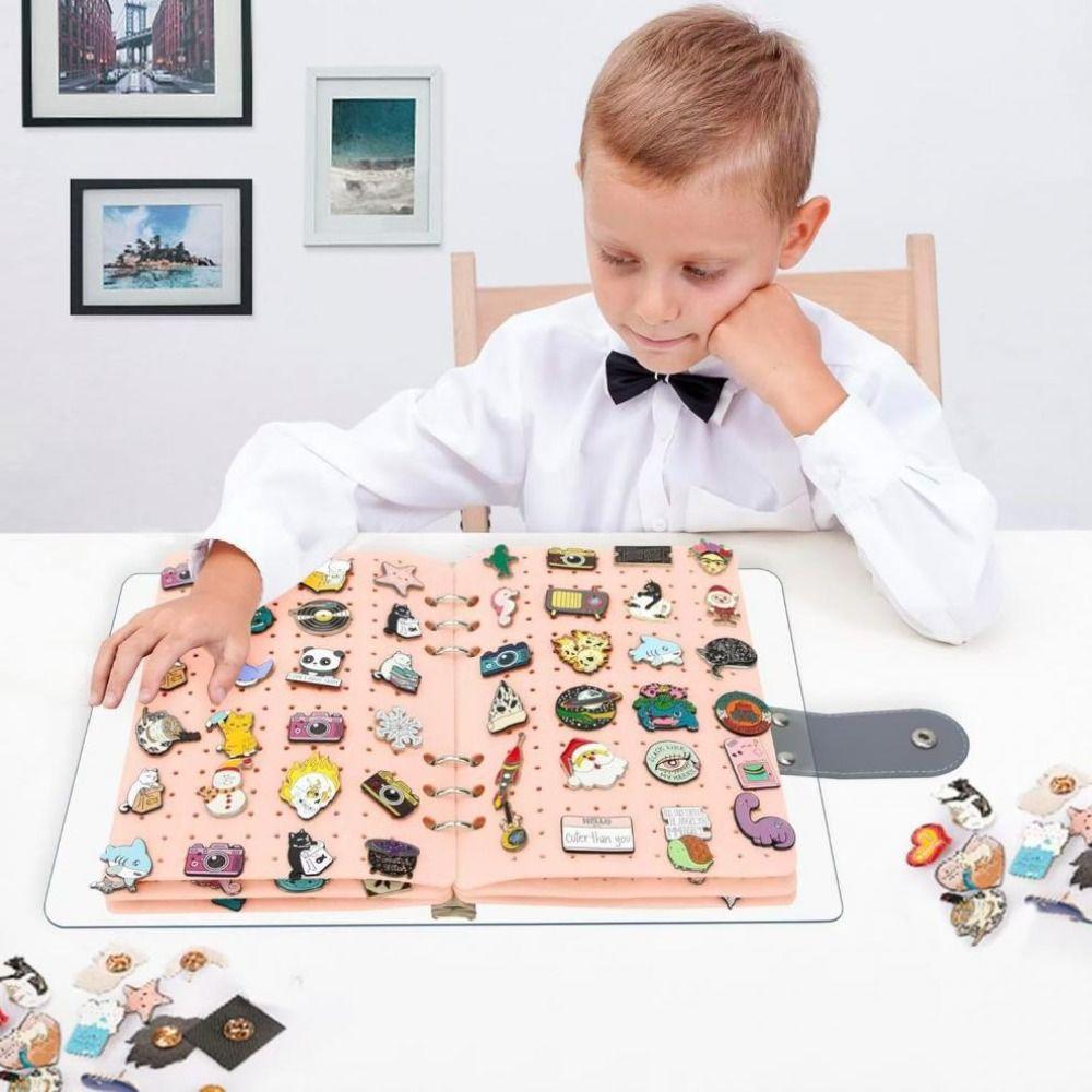 Dust-proof Brooch Display Board 8 Pages Badges Collection Book  Home Accessory