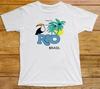Rio Brasil T Shirt 777 Bird Tropical Brazil Rainforest Rod Stewart Beach Summer