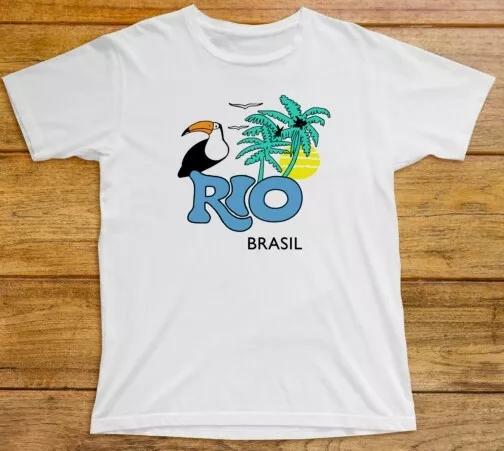 

Rio Brasil T Shirt 777 Bird Tropical Brazil Rainforest Rod Stewart Beach Summer S