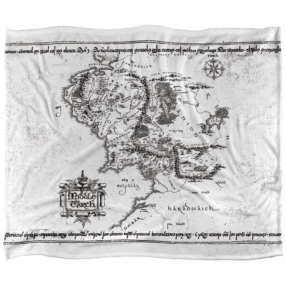 Lord Of The Rings World Map Blanket
