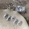 1 Jar Square Silver Nail Glitter Jewelry Minimalist And Sparkling Light Luxury Style Wearing Armor Decoration Materials