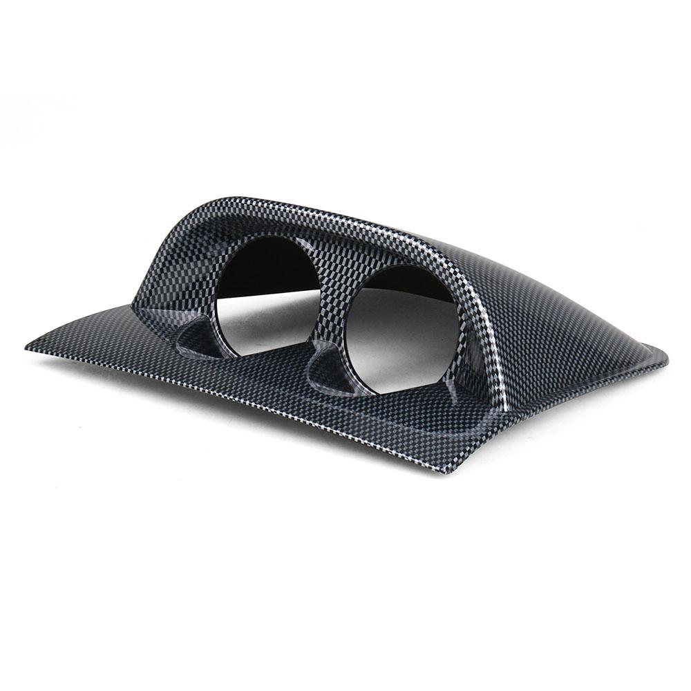 Universal Black Carbon Fiber 2 Inch 52mm Dash Board Dual Triple Gauge Pod Color Gauge Holder Mount Holder
