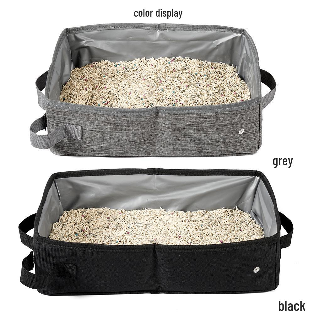 Tragbare wasserdichte Katzentoilette: Faltbare Reise- und Outdoor-Katzenklo-Tasche