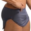 Men Sides Split Press Button Crotch Boxer Briefs Elastic Waistband Quick-Drying Athletic Shorts for Gym Fitness Cycling Running