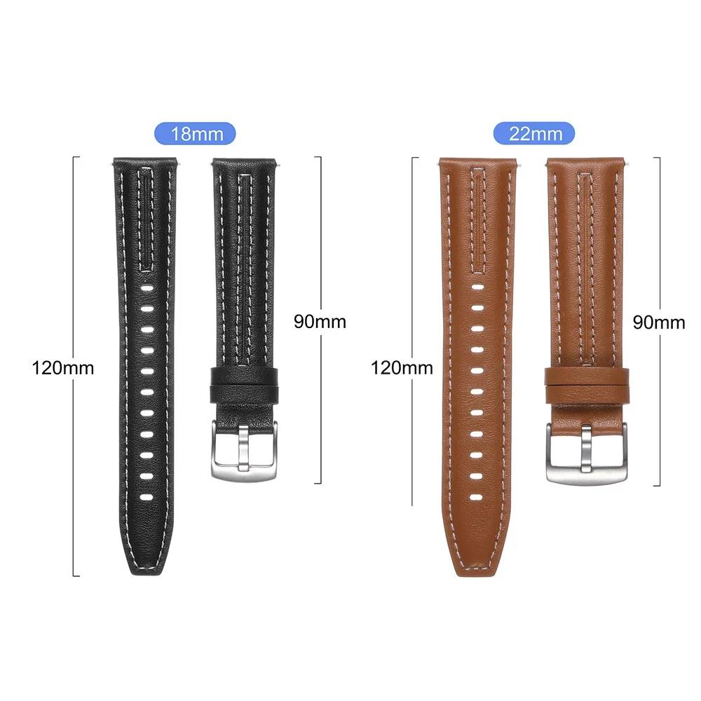 22mm 18mm Official Leather Strap  For Huawei Watch GT6 46mm Business Style Band For Huawei Watch GT5 6 Pro 46mm Wristband