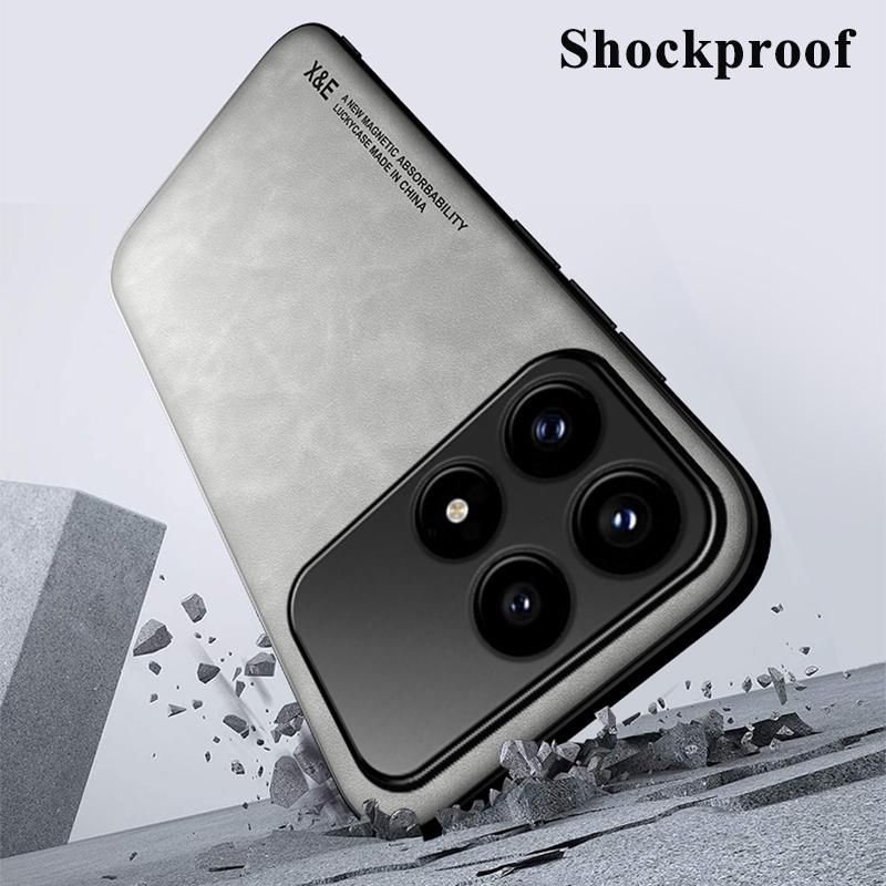 KEYSION Luxury Retro PU Leather Phone Case for Xiaomi POCO F8 Pro Soft Silicone+PC Shockproof Phone Back Cover for POCO F8 Ultra