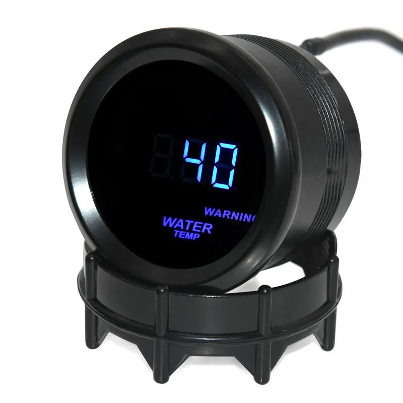 52mm Auto Water Temperature Meter 40-150 Celsius Water Temp Blue Light Car gauge with Warning Alarm Sensor Car Motor Meter 12V