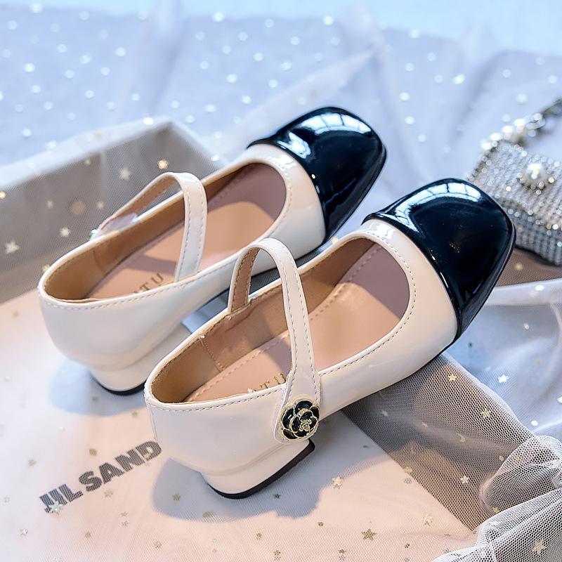 Girls' High-heeled Leather shoes2026New Spring/Summer Performance Fashion Girls' Little Princess Style Dress and Cheongsam Shoes