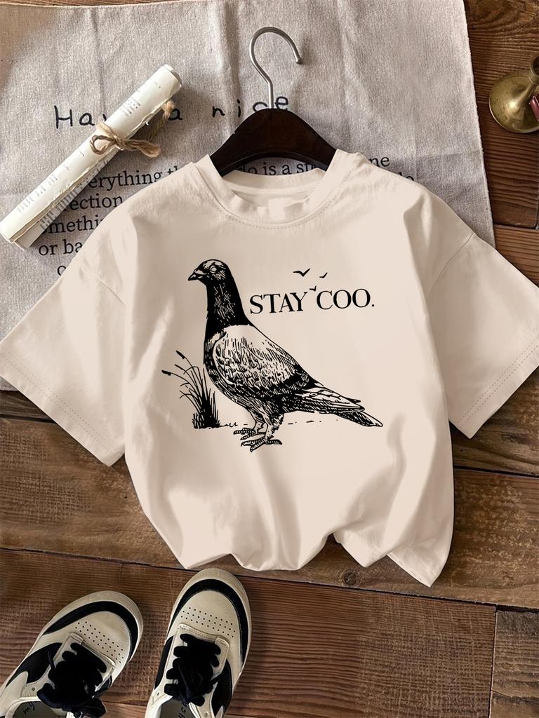 Esta Camiseta Roja Brillante Para Mujer Con Un Gráfico De Paloma Es Perfecta Para Primavera Y Veranoropa Para Mujercamisetas