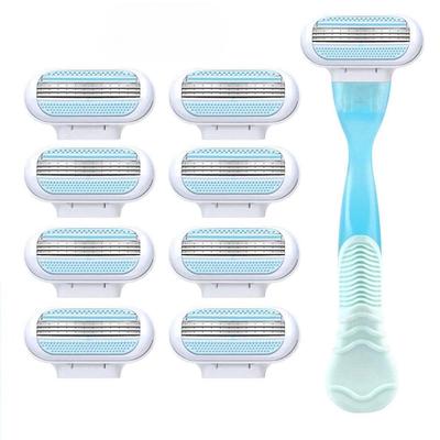 8Pcs/set Manual Replacement Shaving Razor Women's Ladies Shaving Hair Removal