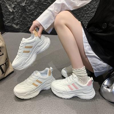 Leather Platform Dad Shoes New Autumn Lightweight and Breathable Casual Sports Shoes