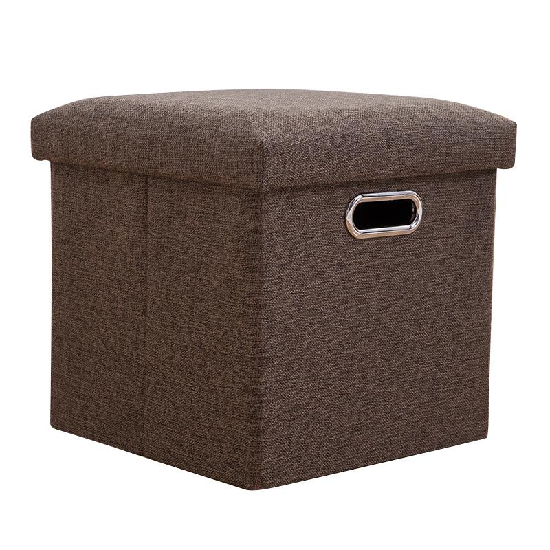 Folding Storage Ottoman Foldable Small Ottoman Foot Rest 11.81x11.81x11.81inch Small Collapsible Seat Organizer Comfortable Seat