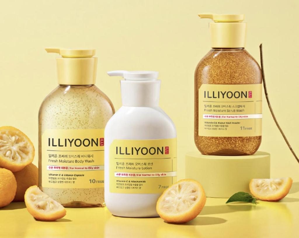 Illiyoon Fresh Moisture Lotion Refreshing Skin Smooth Body Care 350ml + 100ml Set