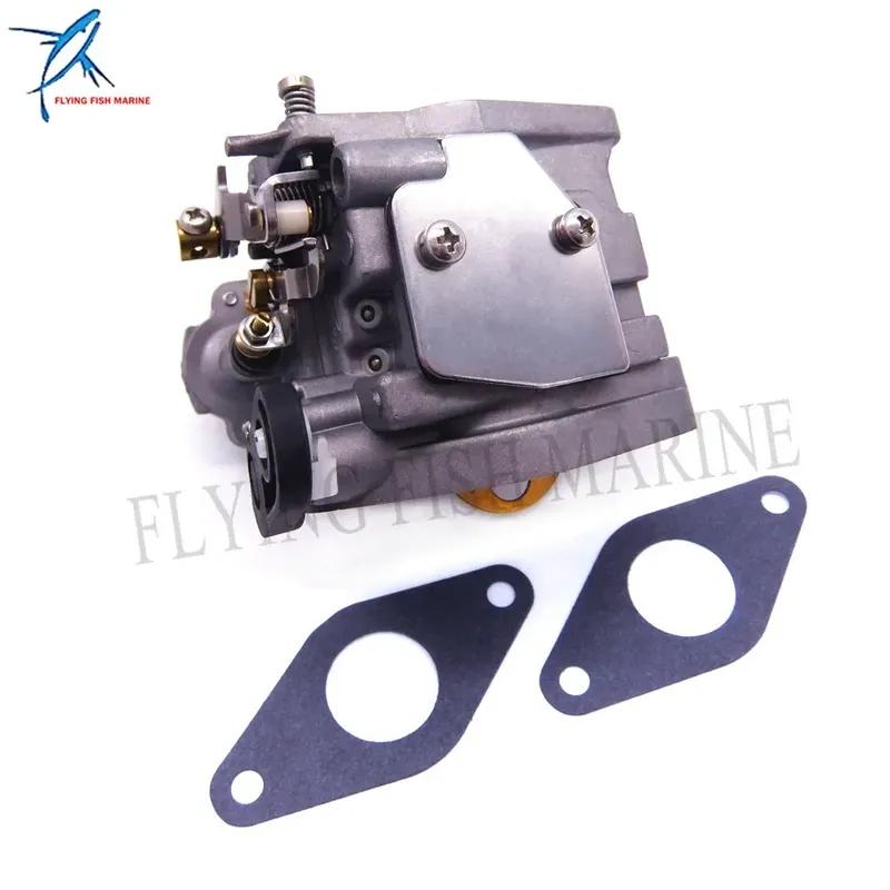 Outboard Motor 66M-14301-11 66M-14301-00 Carburetor Assy and 66M-13646-00 Gaskets (2 Pcs) for Yamaha 4-stroke 15hp F15