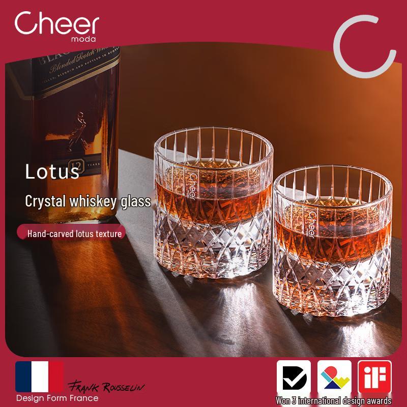 

Qier LOTUS Crystal Whiskey Glasses Set