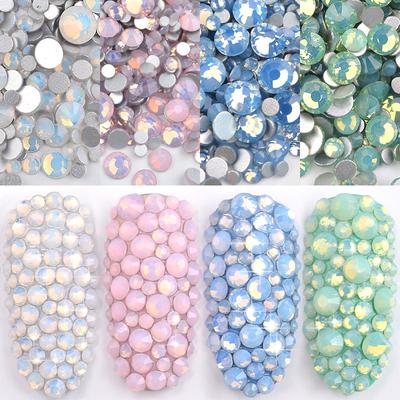 1 pacote mix opala cristal arte do prego strass 3d charme vidro flatback não hotfix diy unhas decoração