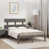 VidaXL Bed Frames Grey Solid Wood 200x200 Cm 3104695