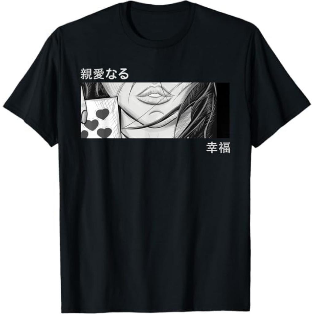 Anime Girl Eyes - Japan Culture Art - Japanese Aesthetic T-Shirt Mali Mens Womens Tank Top Sweatshirt Hoodie Longsleeve 1633 Black