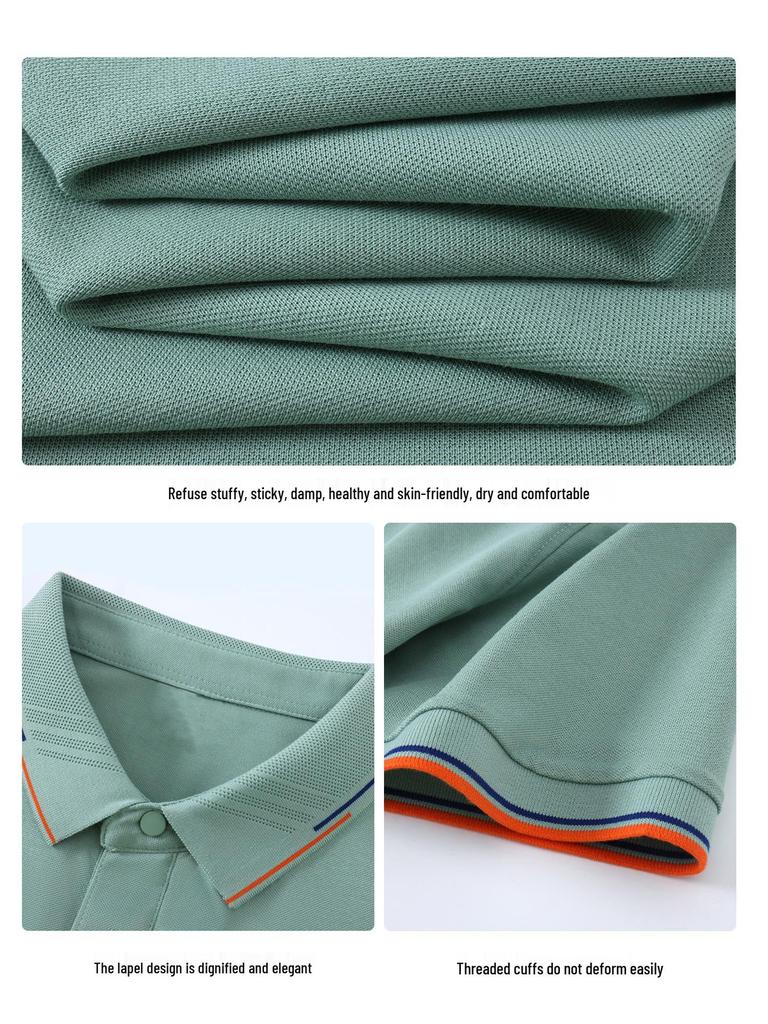 Custom Plus Size Cotton Polo Shirt with Logo Printing - Short Sleeve Lapel Design for Workwear