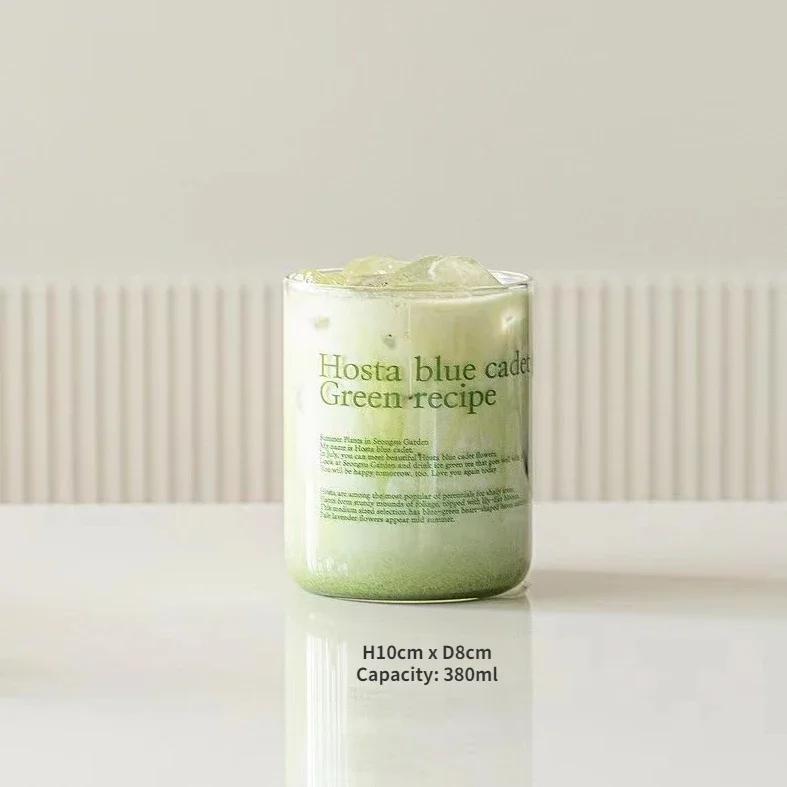 

Стеклянный стакан в корейском стиле, стеклянная кружка с английской буквой, термостойкое стекло, прозрачный стакан, бутылка для воды, чашка для чая, кофейная кружка, стаканы