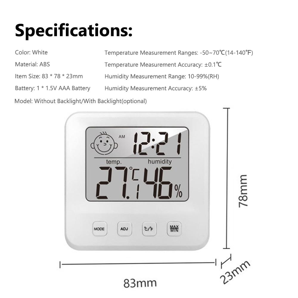 Digital Indoor Thermometer Hygrometer Home Accurate LCD Temperature Humidity Gauge Monitor with