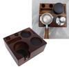 Coffee Tamping Station Portafilter Holder   Wood Coffee Tamper Station Multi Accessory Storage