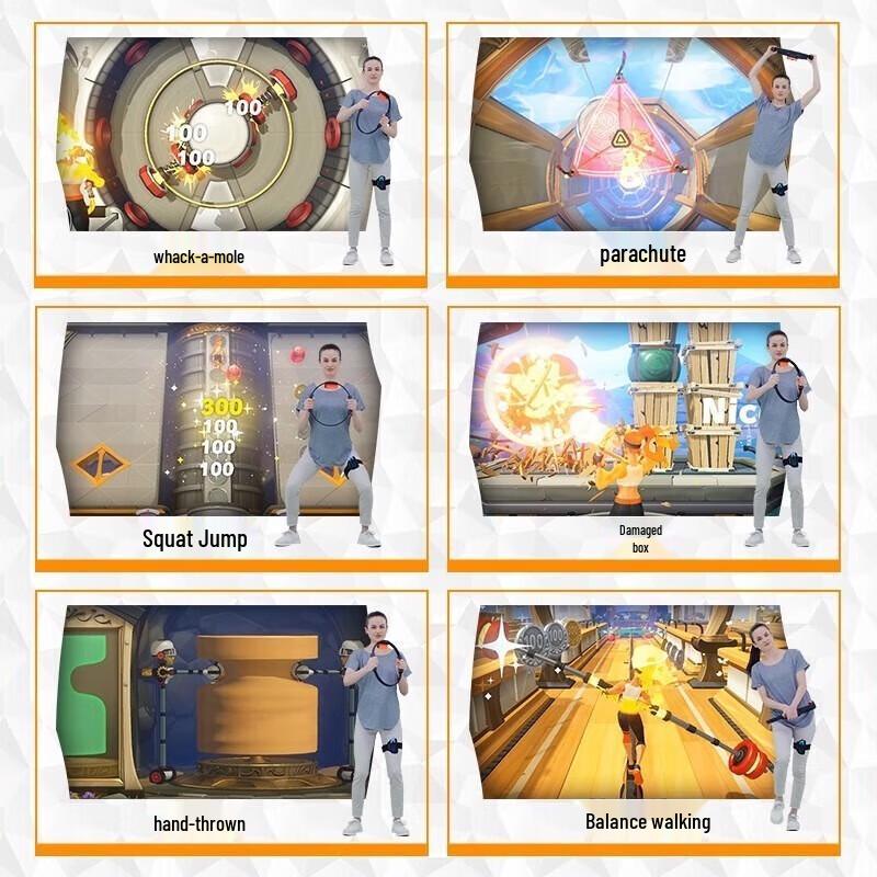 Nintendo Switch Red/Blue Enhanced Battery Life Console - Ring Fit Adventure Bundle