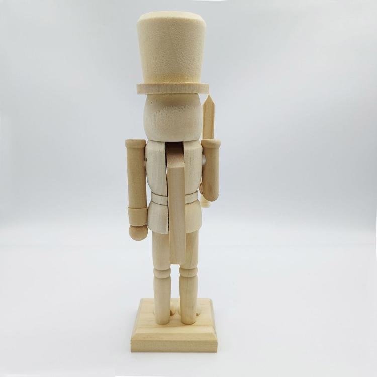 Christmas Unfinished Nutcrackers 25.5cm Unfinished Wood Nutcrackers Christmas Painting Nutcrackers Figures Decorations