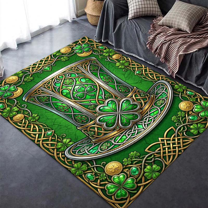 2025 New St.Patrick's Day Carpet Rug for Living Room Bedroom Home Sofa Decoration,Kids play Non-slip Floor Mat76