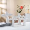 Nordic Minimalist Ceramic Vase for Dried Flowers – Modern Decorative Piece for Living Room or Study Desk