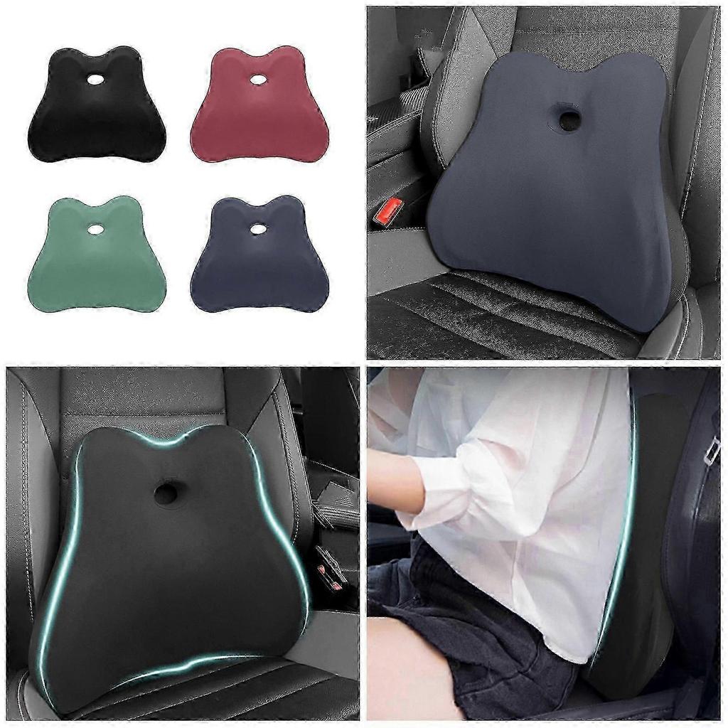 Car Seat Back Support Cushions for Lower Back Pains Relief and Enhanceds Driving Comfort Red