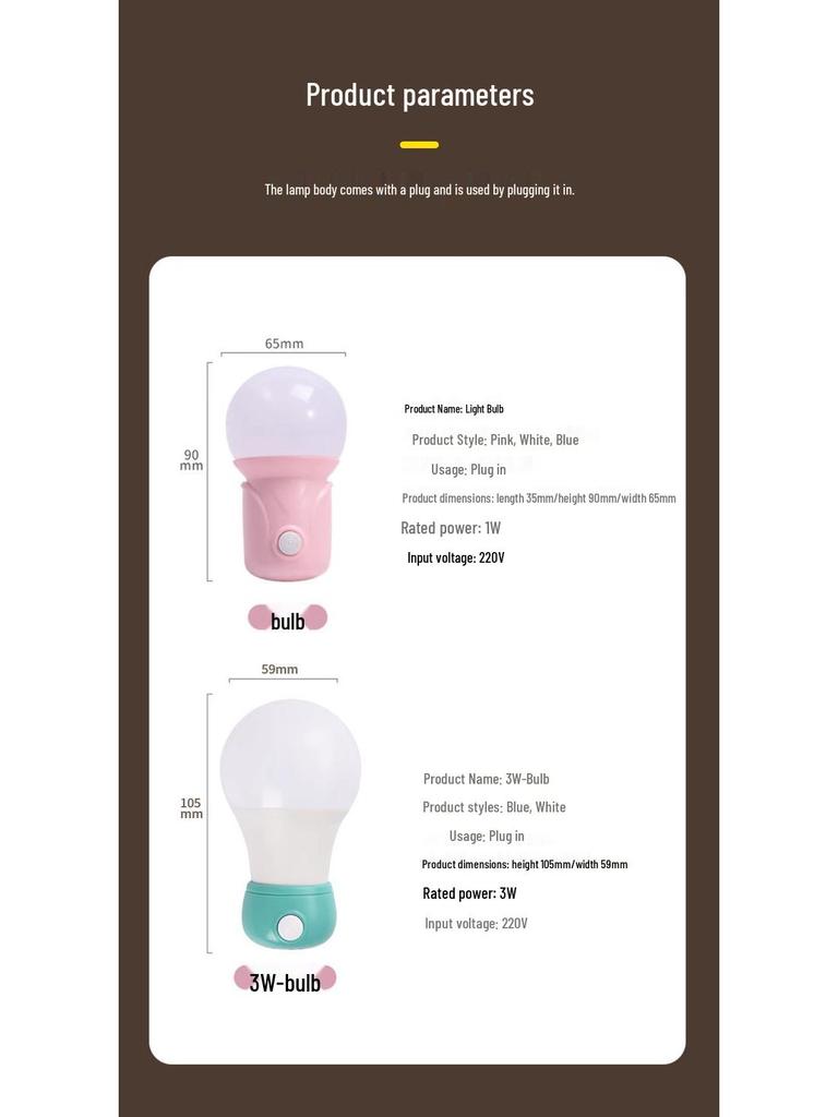 LED Night Light Plug-in: Eye-Friendly, Energy-Saving Lamp for Bedroom, Nursery, or Staircase