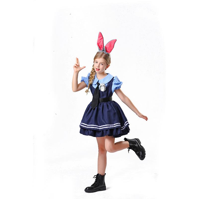 Cosplay Halloween costumes crazy animal city male and female parent-child Judy rabbit police officer cos full set of couples stage costumes