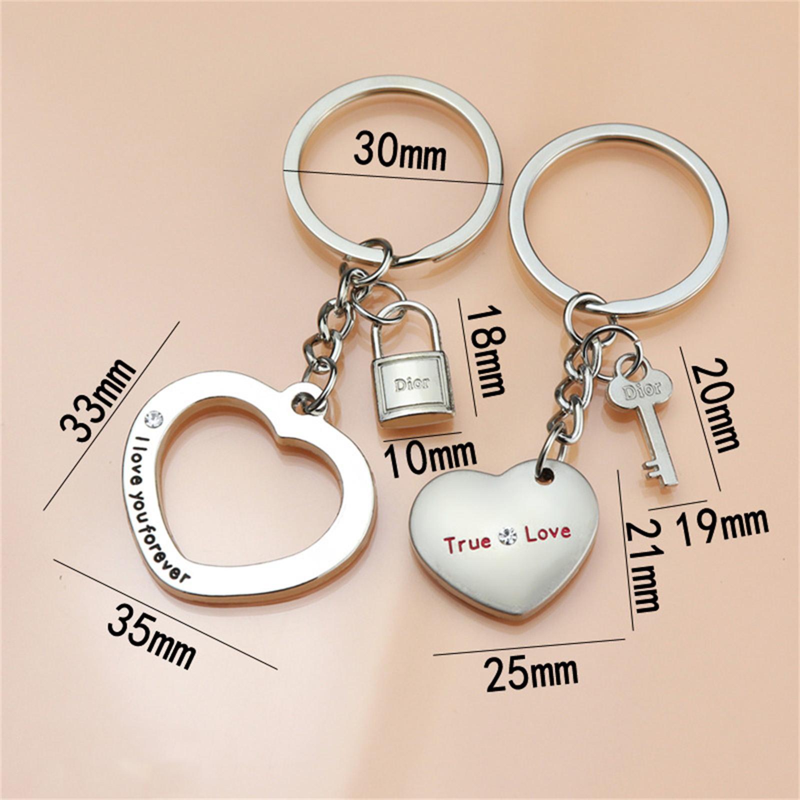 Keychain Valentine s Day Heart To Heart Couple Keychain Pendant One Size