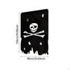 Piratflagga Trasig Vertikal Halloween-dekor Enkel Installation Kreativ Banner för Dörr
