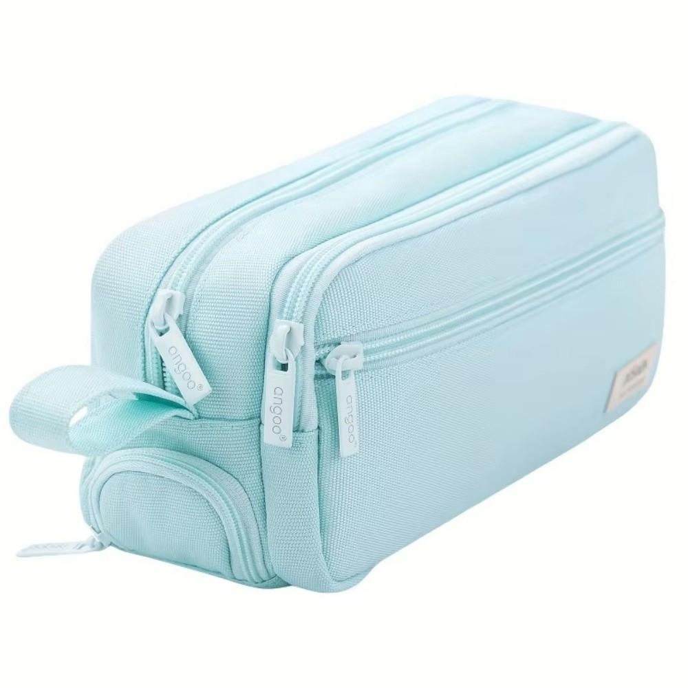 Large Capacity Pencil Bag Zippered Marker Pouch Multi-Functional Pen Organizer  College Use