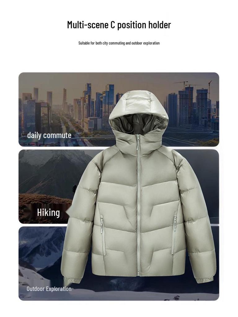LEE Kollaboration Herren Trendy Winter Daunenjacke - Stylischer Outdoor Kälteschutz Hoodie
