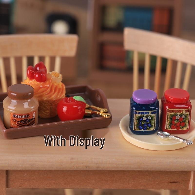 Mini 3D Jam Can DIY Kitchen Scene Keychain Pendant Resin Ornament