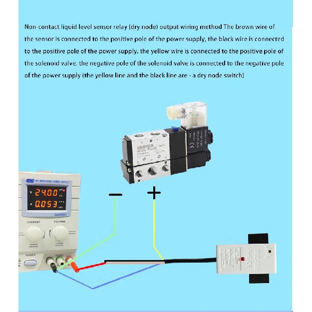 XKC-Y28 Liquid Level Sensor with Built-in 2A Relay,Non-contact Water Detector Sensors for Water Tank Pipelines Flat Container