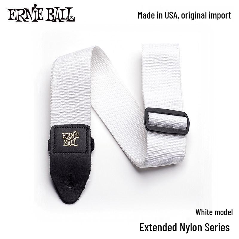 Ernie Ball Unisex Bakelite Guitar/Bass Strap - Extended Nylon Crossbody Shoulder Strap