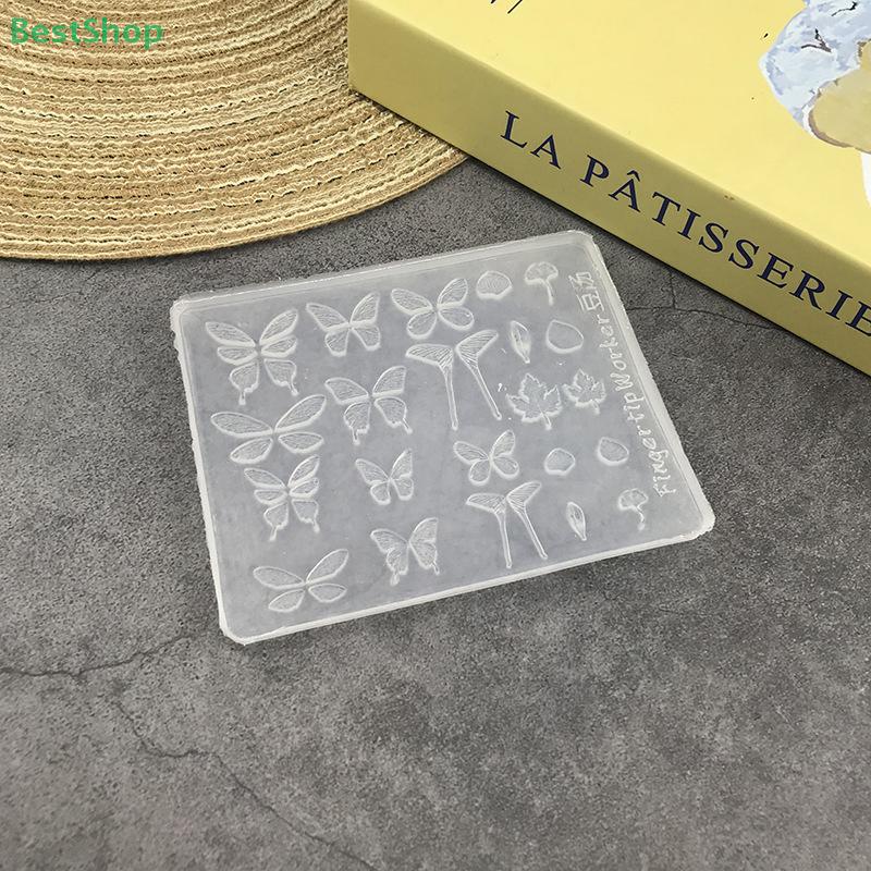 Transparency 3D Butterfly Silicone Nail Art Mold DIY Manicure Template