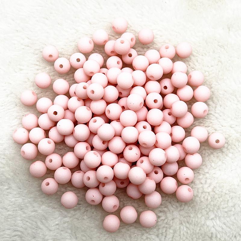 New 4mm/6mm/8mm Round Acrylic Matte Beads Loose Spacer Beads for Jewelry Making DIY Handmade Bracelets Accessory