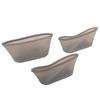 3 Pcs/set Silicone Crisper Food Storage Containers Refrigerator Freezer Storage Bags Reusable Self Sealing Pouch