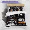 3pcs Custom Name Billie Eilish Bedding Set Duvet Cover Closure Includes 1 Duvet Cover & 2 Pillowcases for All Seasons Bedroom Decor
