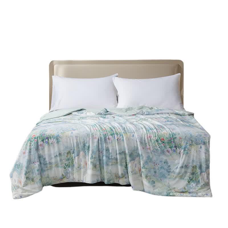Fang en Zero-Pressure Silk Satin Cooling Summer Quilt