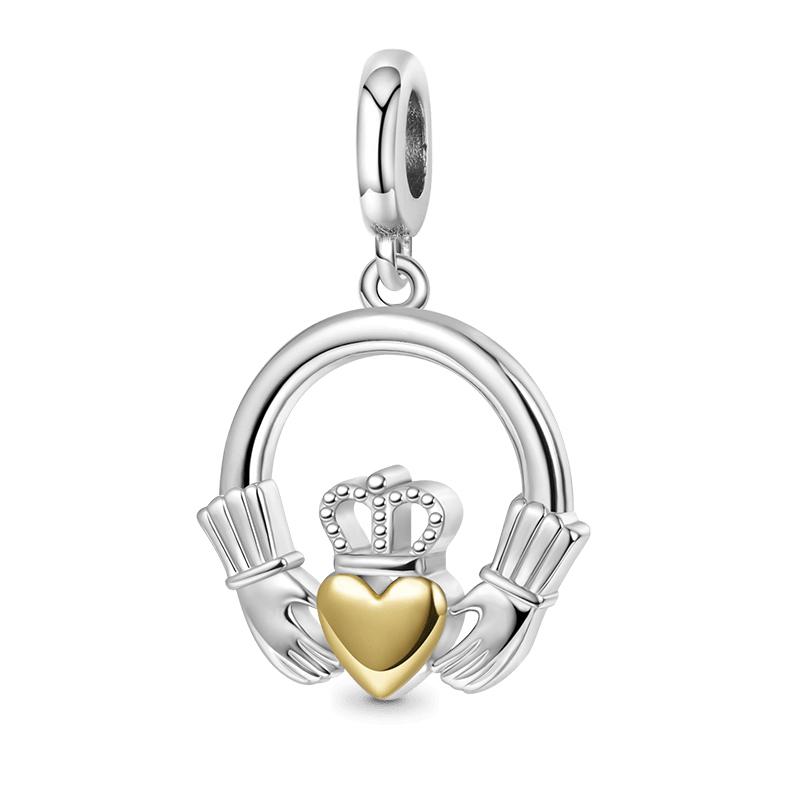 Lock Charm Fit Original Bracelet Love Locks Keys Double Heart Bead Diy Women Jewelry Giftcopper Trinket Jewelry Party Gift